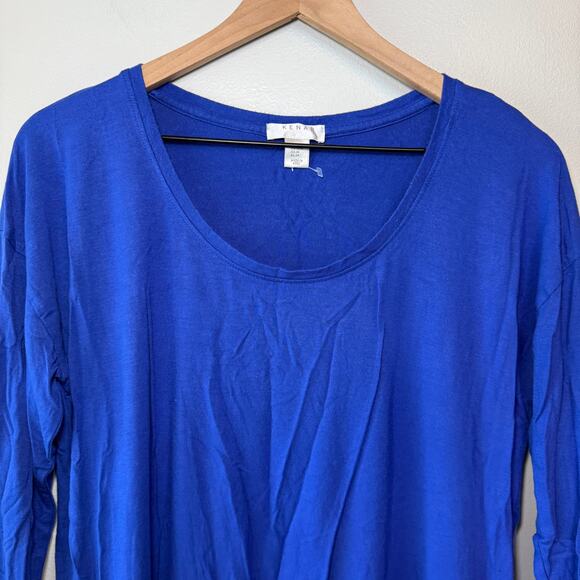 Kenar Women's 3/4 Sleeve Scoop Neck Casual Top Blue Size Medium - Picture 2 of 5